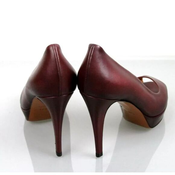 Gucci Betty Open-Toe Platform Pump SHOES Plum 8 - Picture 7 of 8